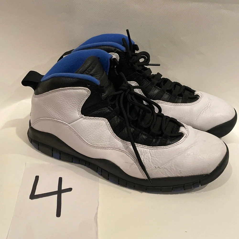 Jordan Men's White Black Blue Athletic Shoes